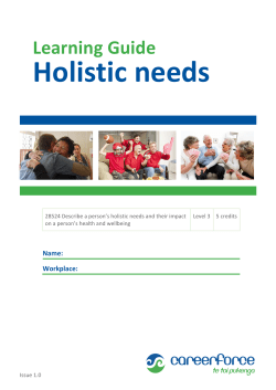 Holistic needs - Careerforce Library