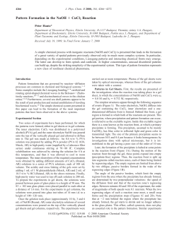 Pattern Formation in the NaOH + CuCl2 Reaction