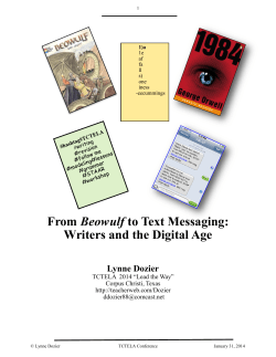 From Beowulf to Text Messaging: Writers and the Digital Age