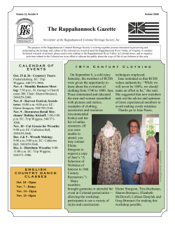 The Rappahannock Gazette - Rappahannock Colonial Heritage