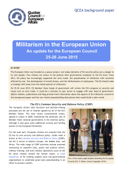 Militarism in the European Union