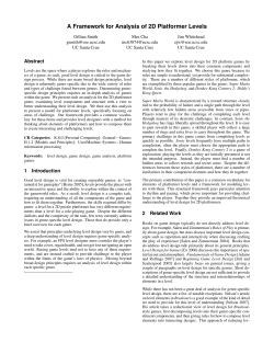 A Framework for Analysis of 2D Platformer Levels