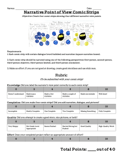 Narrative Point of View Comic Strips Rubric Total Points: ____ out of