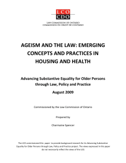 ageism and the law - Law Commission of Ontario