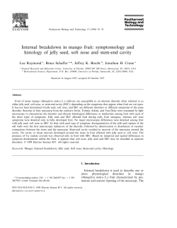 Internal breakdown in mango fruit - Horticultural Sciences Department