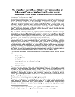 The impacts of market-based biodiversity conservation on