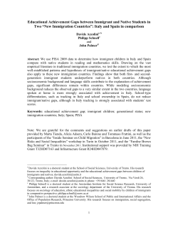 Educational Achievement Gaps between Immigrant and Native