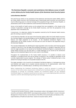 The Dominican Republic: economic and social factors that have an