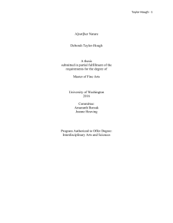 A[not]her Nature Deborah Taylor-Hough A thesis submitted in partial