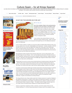 Culture Spain &ndash; for all things Spanish