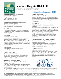 November/December 2016 - City of Vadnais Heights