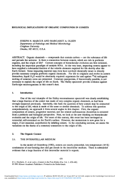 BIOLOGICAL IMPLICATIONS OF ORGANIC COMPOUNDS IN