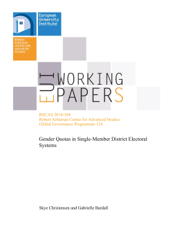 Gender Quotas in Single-Member District Electoral Systems