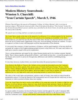 Modern History Sourcebook: