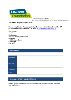 Application form - Lawscot Foundation
