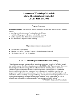 Mary Allen`s Workshop Handout