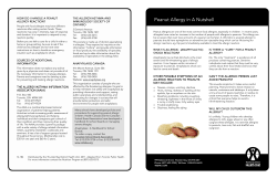 Peanut Allergy in a Nutshell - Thunder Bay District Health Unit