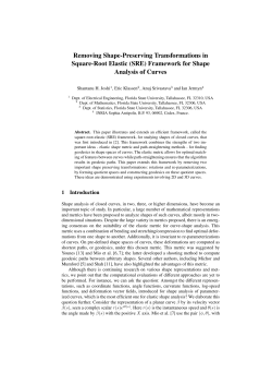 (SRE) Framework for Shape Analysis of Curves