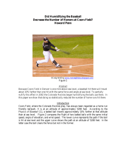 Did Humidifying the Baseball Decrease the Number of Homers at