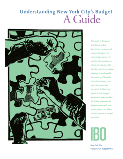 A Guide - Independent Budget Office