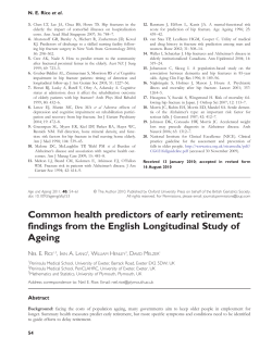 Common health predictors of early retirement
