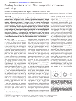 Reading the mineral record of fluid composition from element