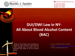 DUI/DWI Law in NY- All About Blood Alcohol Content (BAC)