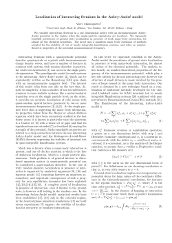 Localization of interacting fermions in the Aubry
