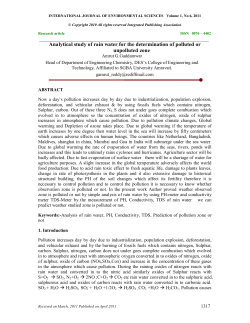 Analytical study of rain water for the determination of polluted or