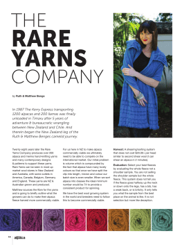 The Rare Yarns Company - Alpaca Association NZ