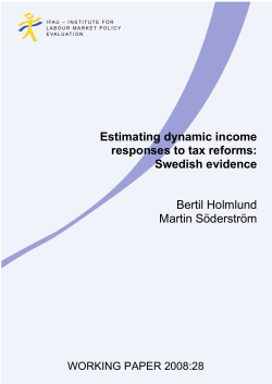 Estimating dynamic income responses to tax reforms