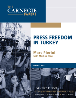 PRess FReedom iN TURkeY - Carnegie Endowment for