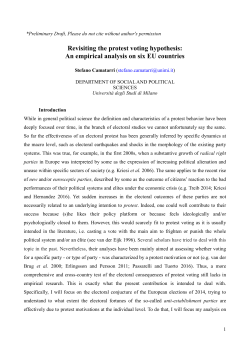 Revisiting the protest voting hypothesis: An empirical