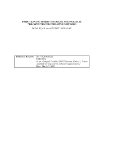 PARTITIONING SPARSE MATRICES FOR PARALLEL