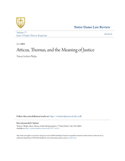 Atticus, Thomas, and the Meaning of Justice