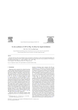 In situ synthesis of AlN in Mg–Al alloys by liquid nitridation