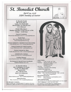 April 24, 2016 - St. Benedict Parish