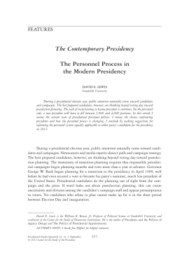 The Contemporary Presidency