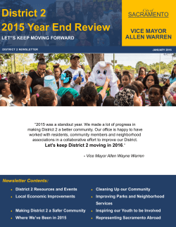 District 2 2015 Year End Review