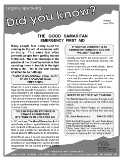The Good Samaritan - Emergency First Aid.p65