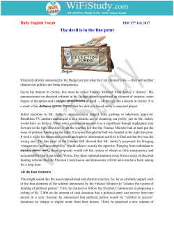 The devil is in the fine print - English