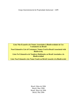 Grupo Interministerial de Propriedade Intelectual &ndash; GIPI Lista