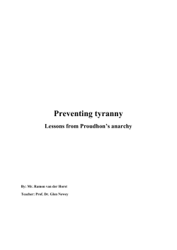Ramon van der Horst s0712574 Preventing tyranny