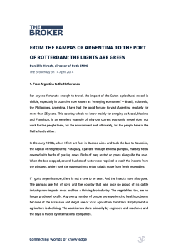 from the pampas of argentina to the port of rotterdam