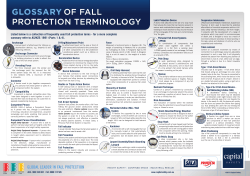 of fall proteCtion terMinology GLOSSARY