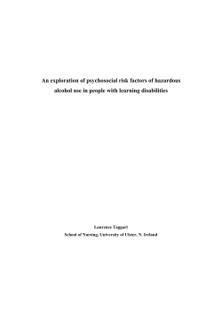 An exploration of psychosocial risk factors of hazardous alcohol use