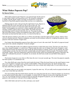 What Makes Popcorn Pop?