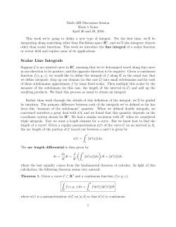 Scalar Line Integrals