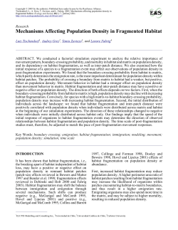 Mechanisms Affecting Population Density in Fragmented Habitat