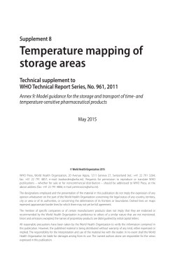 Temperature mapping of storage areas